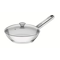 Frigideira Tramontina Ventura 24cm 1,3L Aço Inox Fundo Triplo com Tampa