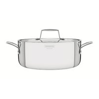 Caçarola Rasa Tramontina Grano em Aço Inox 24cm 4,7L Indução