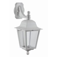 Arandela Luminária Branca Lente Transparente em Termoplástico Lâmpada Suporte Superior Dital