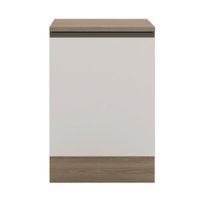Balcao Com Tampo 58 cm 1 Porta Etna Carvalho Oak Off White POLIMAN