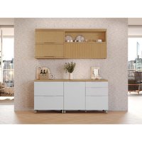 Kit Cozinha Nesher 4 Peças Marquesa CZ428 Branca/Nature