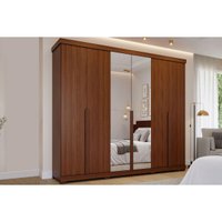 Guarda Roupa Casal 6Ptas c/Esp Pés Guarapari Jequitiba Panan