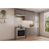 Cozinha Modulada Carraro Bella Carraro 3 Peças C3P22 Nogal/Cinza