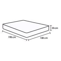 Cama Box CRC Queen +Colchão Molas Bonnel American Herval 158x198