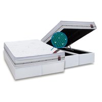 Cama Box Baú CRC Queen +Colchão Molas Master Pocket Magnético Niponpedic Castor 158