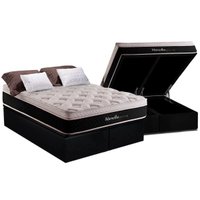 Cama Box Baú CRC King +Colchão Molas Bonnel Marselha Herval 193x203