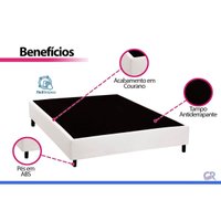 Cama Box CRC Queen +Colchão Anatômico Ortopédico Light Ortobom 158x198
