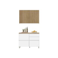 Cozinha Modulada Nesher Rainha Nesher 2 Peças CZ430 Branca/Nature