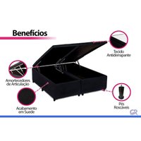 Cama Box Baú CRC Solt +Colchão Anatômico Ortopédico Light Ortobom 88