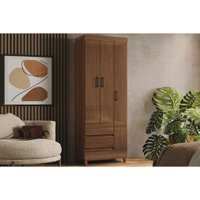 Guarda Roupa 3 Portas 3 Ptas c/Pés Fit Jequitibá - S. Andirá
