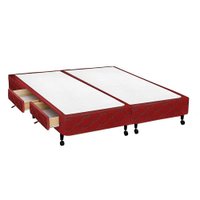 Cama Base c/Aux 4 Gavetas Queen Castor Poli Wine 158x198x27