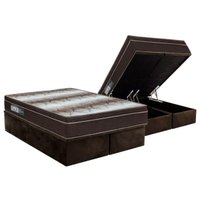 Cama Box Baú CRC Queen +Colchão Anatômico Ortopédico Light Ortobom 158