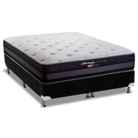 Cama Box CRC Queen +Colchão Molas Bonnel Málaga Herval 158x198