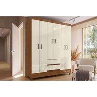 Guarda Roupa Casal 6 Portas c/Pés Fit Off White S. Andirá