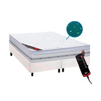 Cama Box CRC King + Colchão Molas Pocket Castor c/Massagem Niponpedic 193