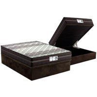 Cama Box Baú CRC Casal +Colchão Molas Bonnel Palace Probel 138x188
