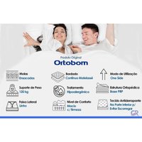 Cama Box CRC Casal +Colchão Molas Ensacadas Plenno Ortobom 138x188