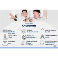 Cama Box CRC Solteiro +Colchão Molas Ensacadas Plenno Ortobom 88x188