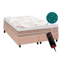 Cama Box CRC King + Colchão Molas Pocket Castor c/Massagem Niponpedic -