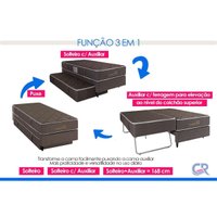 Cama Box c/Auxiliar Solteiro Herval MH1400 88