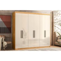 Guarda Roupa Casal 6 Ptas Venice Plus Cinamon/Off Demóbile