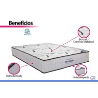 Cama Box Baú CRC Solteiro +Colchão D45 Hight Foam Ortobom 88