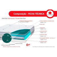 Cama Box Baú CRC Casal +Colchão Molas Pocket c/Massagem Niponpedic Castor -