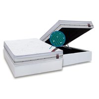 Cama Box Baú CRC Casal +Colchão Molas Pocket Magnético Niponpedic Castor 138