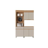 Cozinha Modulada Nesher Realeza 3 Peças CZ107 Carvalho/Greige