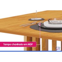 Mesa Jantar Luma c/Tampo MDF Curvo 170x90cm Freijo DJ Móveis