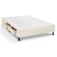 Cama Base c/Aux 2 Gavetas Viúva Castor Poli Clean 128x188x27