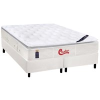 Cama Box CRC Queen + Colchão Molas Pocket Castor Vitagel SLX 158x198