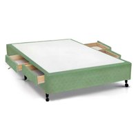 Cama Base c/Aux 4 Gavetas Casal Castor Poli Green 138x188x 27