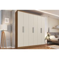 Guarda Roupa Casal 6 Portas PH1127 Carvalho/Off White Herval