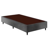 Cama Box Base Solteiro Ortobom Sommier Linho Gray 88x188x23