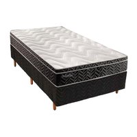 Cama Box CRC Solteiro +Colchão Molas Bonnel Olímpia Paropas 88x188