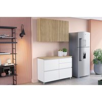 Kit Cozinha Nesher 2 Peças Rainha CZ430 Branca/Nature