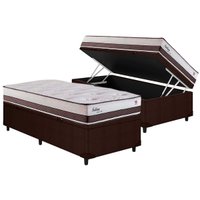 Cama Box Baú CRC Solteiro +Colchão Molas Bonnel Sublime Herval 88