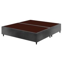 Cama Box Base Queen Ortobom Sommier Linho Gray 158x198x27