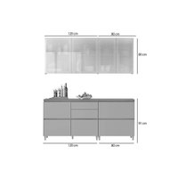 Cozinha Modulada Nesher Rainha Nesher 4 Peças CZ435 Nature/Greige