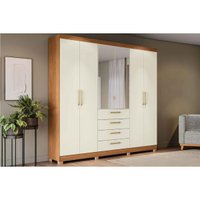 Guarda Roupa Casal 6 Portas c/Esp ARM014 Can/Off Kappesberg
