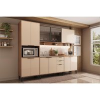 Kit Cozinha Carraro 5 Peças Alpha C5P132 Freijo/Off White