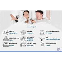 Cama Box Baú CRC King +Colchão D45 Hight Foam Ortobom 186