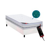 Cama Box CRC Solt +Colchão Molas Ensacadas c/Massagem Niponpedic Castor 88