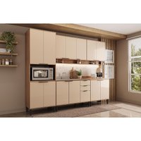 Cozinha Modulada Carraro 5 Peças Alpha C5P129 Freijo/Off White