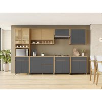 Kit Cozinha Nesher 7 Peças Condessa CZ437 Carv/Titânio
