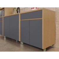 Kit Cozinha Nesher 5 Peças Condessa CZ444 Carv/Greige