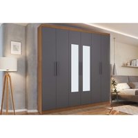Guarda Roupa Casal 6 Portas c/Esp PH1127 Carv/Grafite Herval