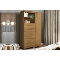 Cômoda Solteiro Marabá c/1 Porta 6Gavs e Pés Cinamomo - S. Andirá