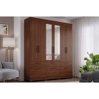 Guarda Roupa Casal 6 Ptas 5Gavs c/Esp Porto Jequitiba Panan